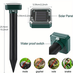 4 Packs Snake Repellent Ultrasonic Snake Repeller for Yard