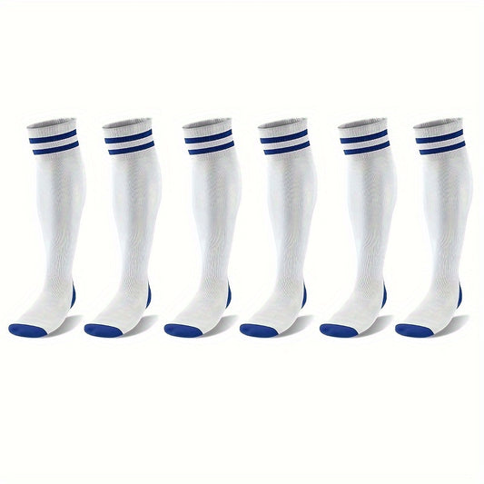 3 Pairs Soccer Football Socks For Youth Baseball Softball Socks