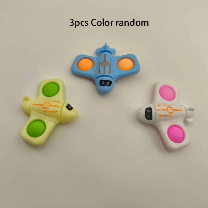 3pcs Rotating Airplanes with Silicone Bubbles - Fun Classroom Rewards