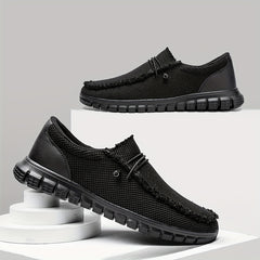Men's Distressed Mesh Loafer Shoes Anti-skid Walking Shoes