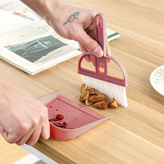 2pcs Small Broom Dustpan Set Household Tabletop Cleaning Desk Garbage Shovel
