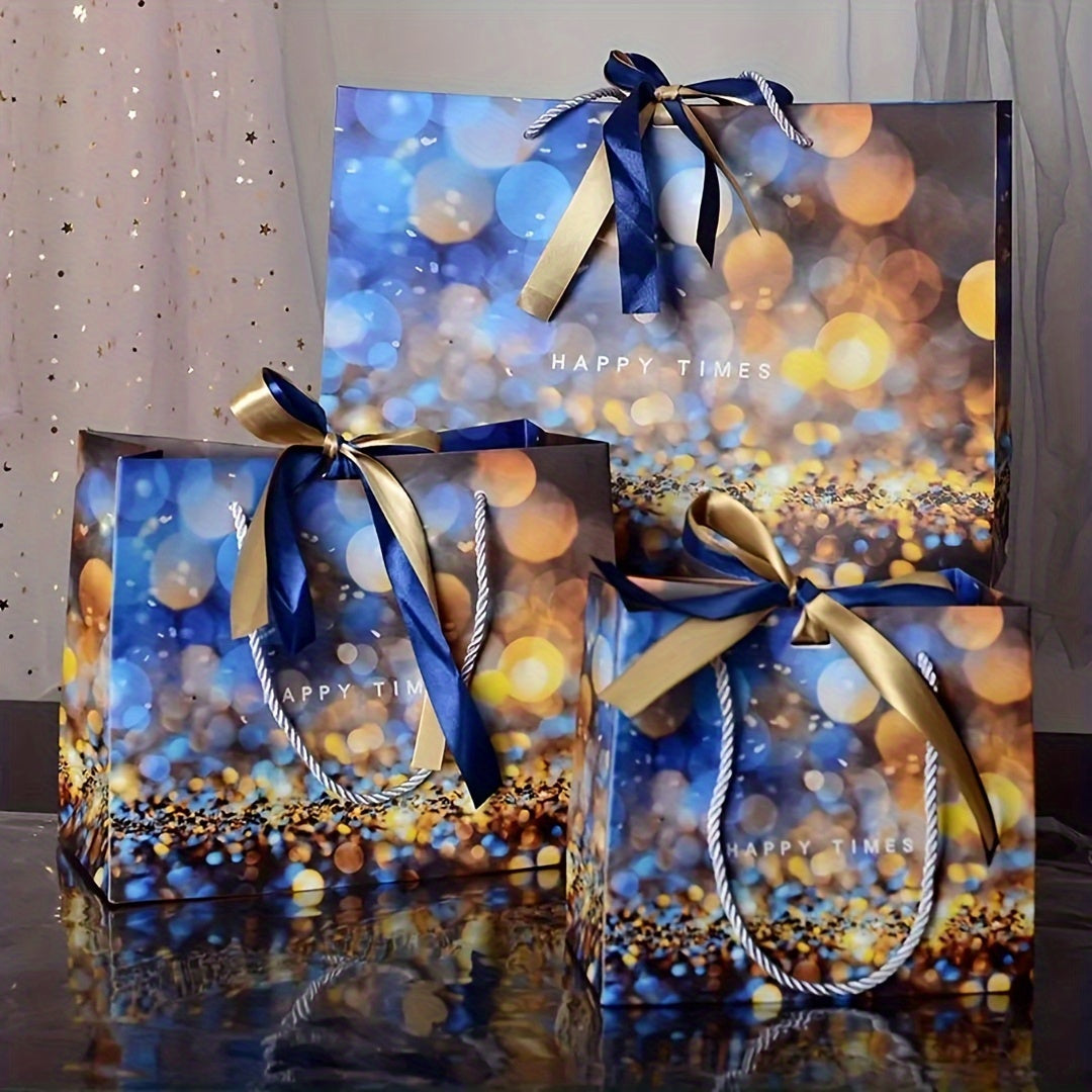 Happy Time Gift Bag Butterfly Bag Birthday Handbag Candy Paper Bag Storage Bag