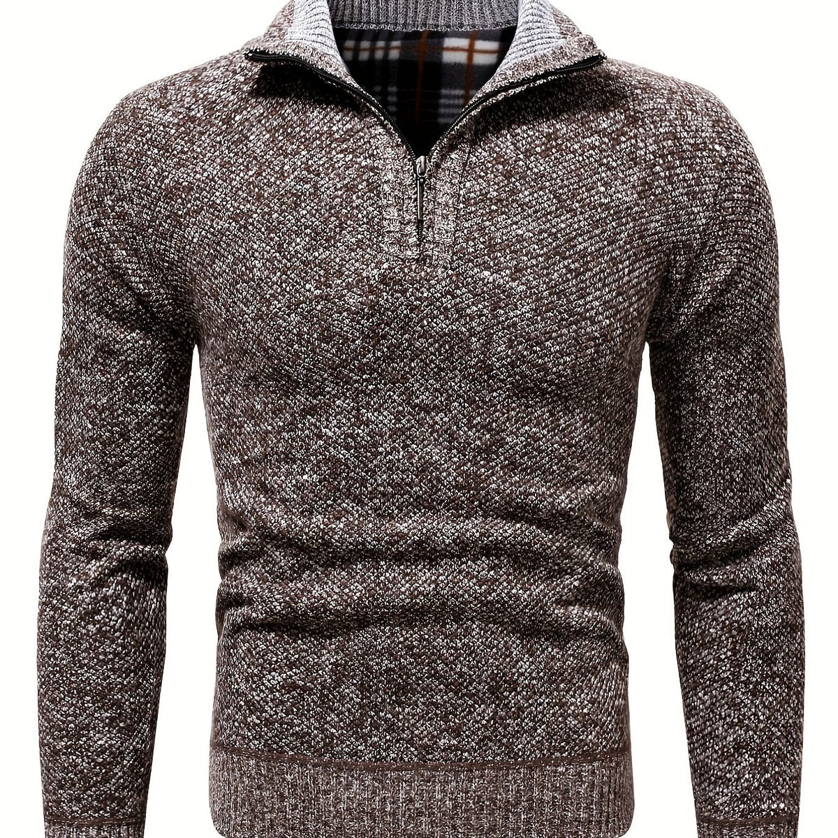 Men's Plush Fleece High Neck Sweater