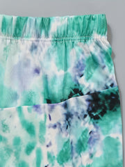 Plus Size Tie Dye Wide Waist Loose Wide Leg Pants