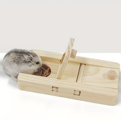 Wooden Foraging Puzzle Toys for Small Pets - Encourages Natural Instincts