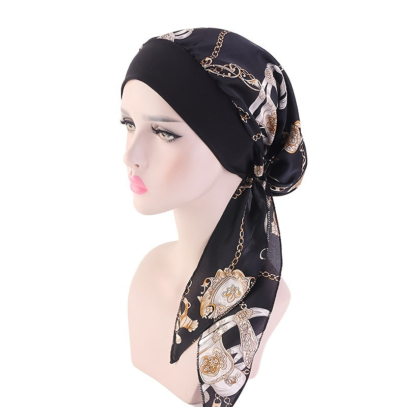 Elastic Headband Braid Hat Head Scarf Tied Head Scarves Slip On Beanies