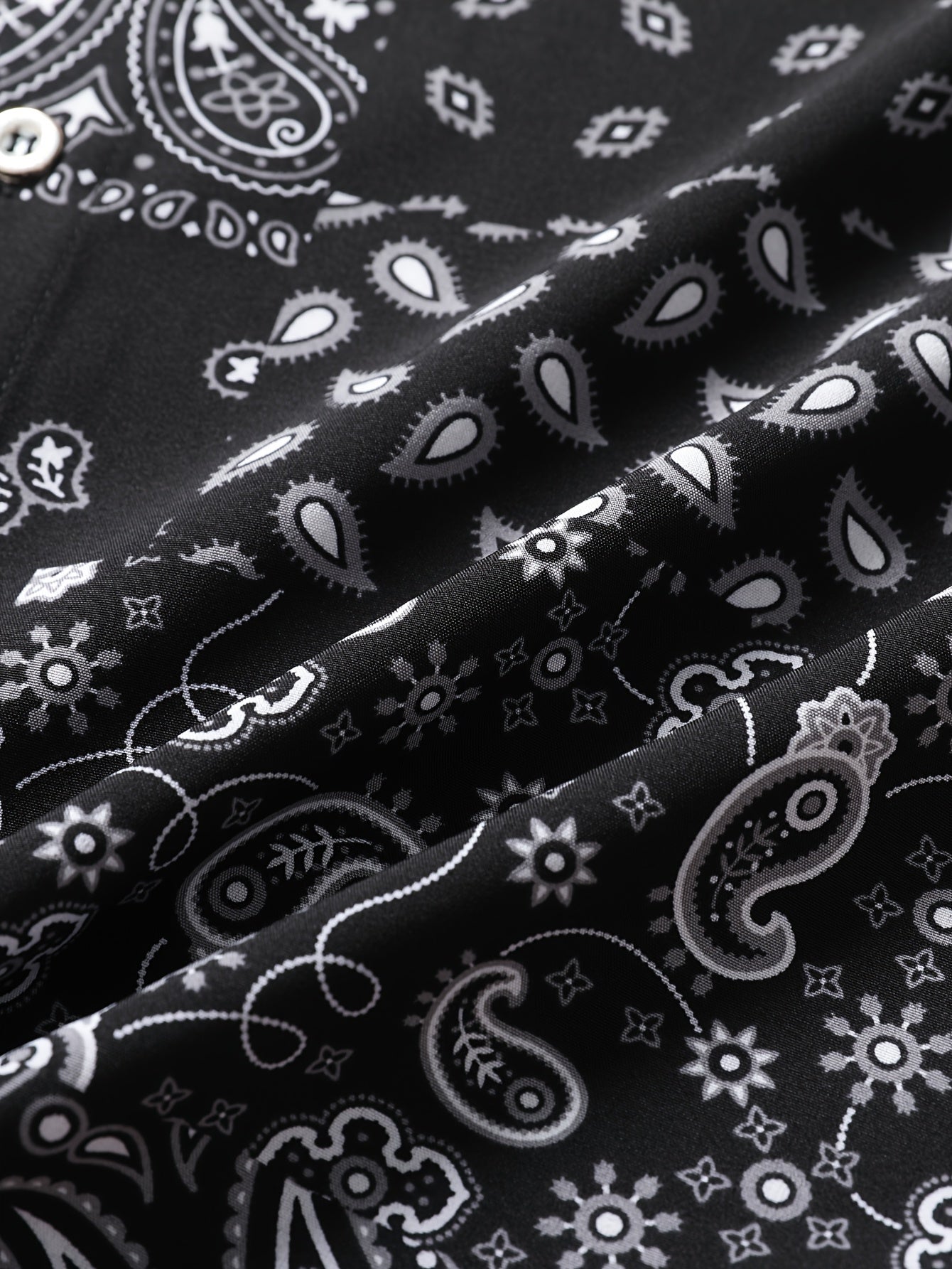 Paisley Pattern Hawaiian Shirt Men's Casual Button Up Short Sleeve