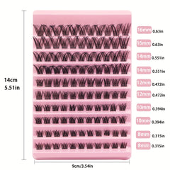 110Pcs DIY Eyelash Extensions 8 16mm False Lashes D Curling Natural Look