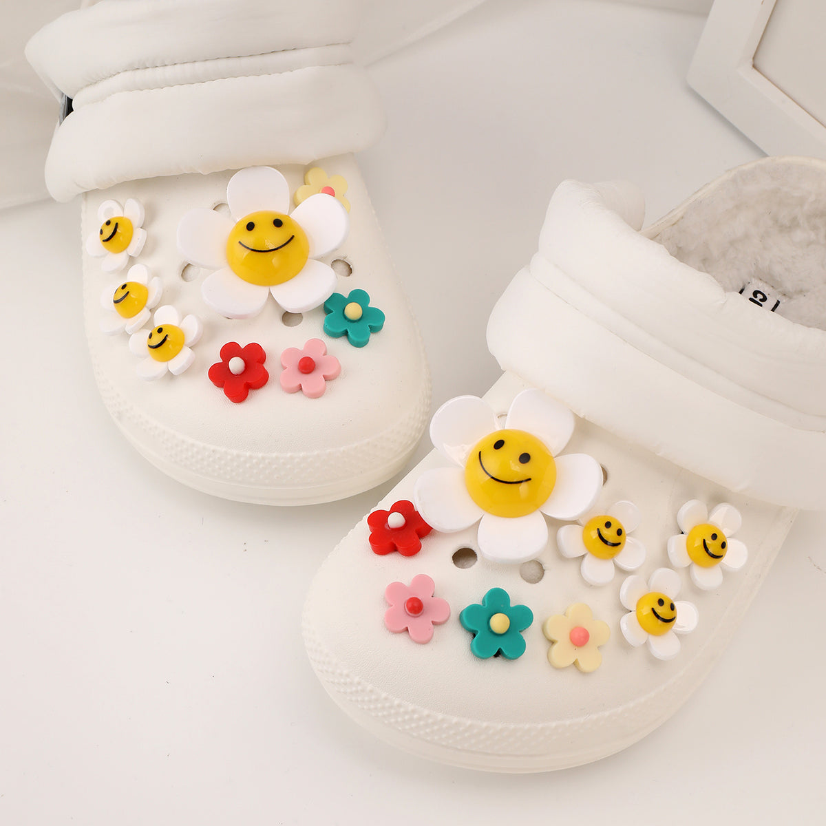 Acrylic Sunflower Shoe Charms Decorations Resin Shoe Accessories Pack