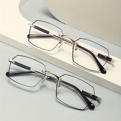 Polygon Clear Lens Anti Eyestrain Reading Glasses for Men Women 1.00-4.00D