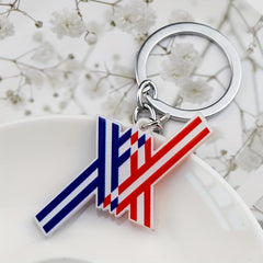 National Team 02 Square Double X Acrylic Keychain