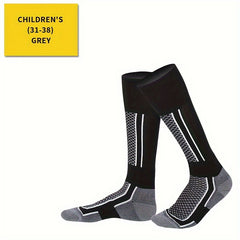 Kids Winter Skiing Socks - Thick Long Socks for Skiing