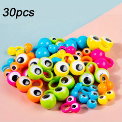 30pcs Finger Eye Ring Googly Eye Ring Toy Party Funny Big Eye Ring Play