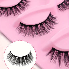 5 Pairs Fluffy Cluster False Eyelashes Slender Wispy Natural Curling Lashes