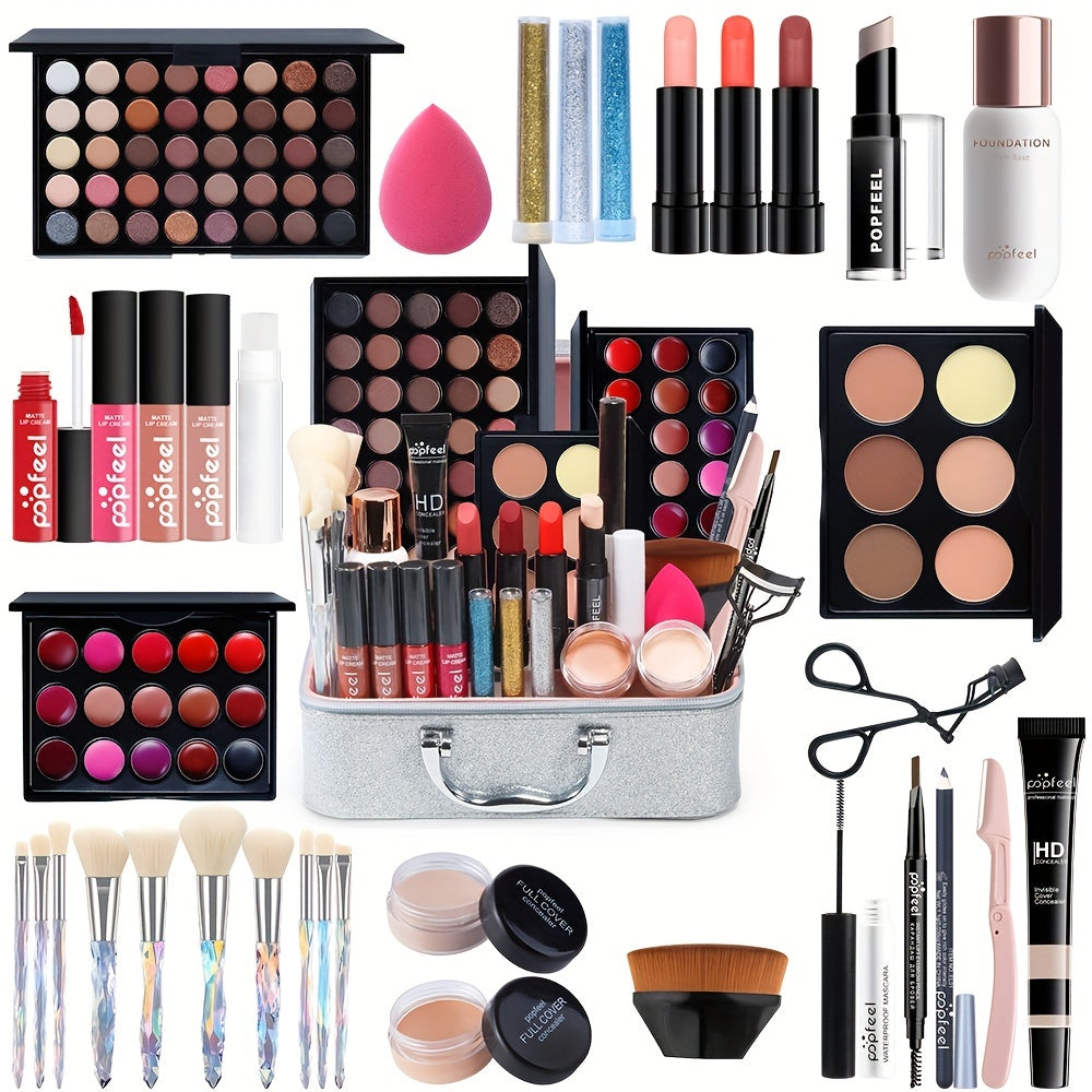 Professional Cosmetic Set with Makeup Tool and Case
