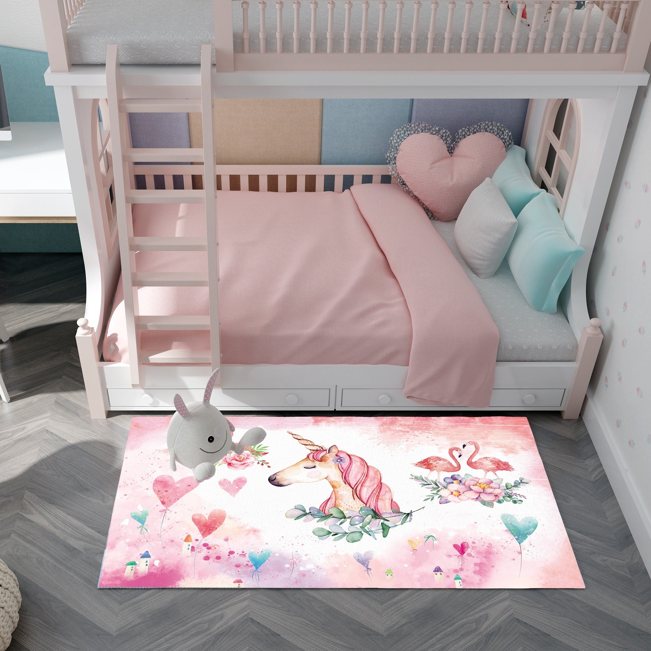 Cashmere Bedside Rug Bedroom Area Rug Anti-Moisture Carpet Floor Mat