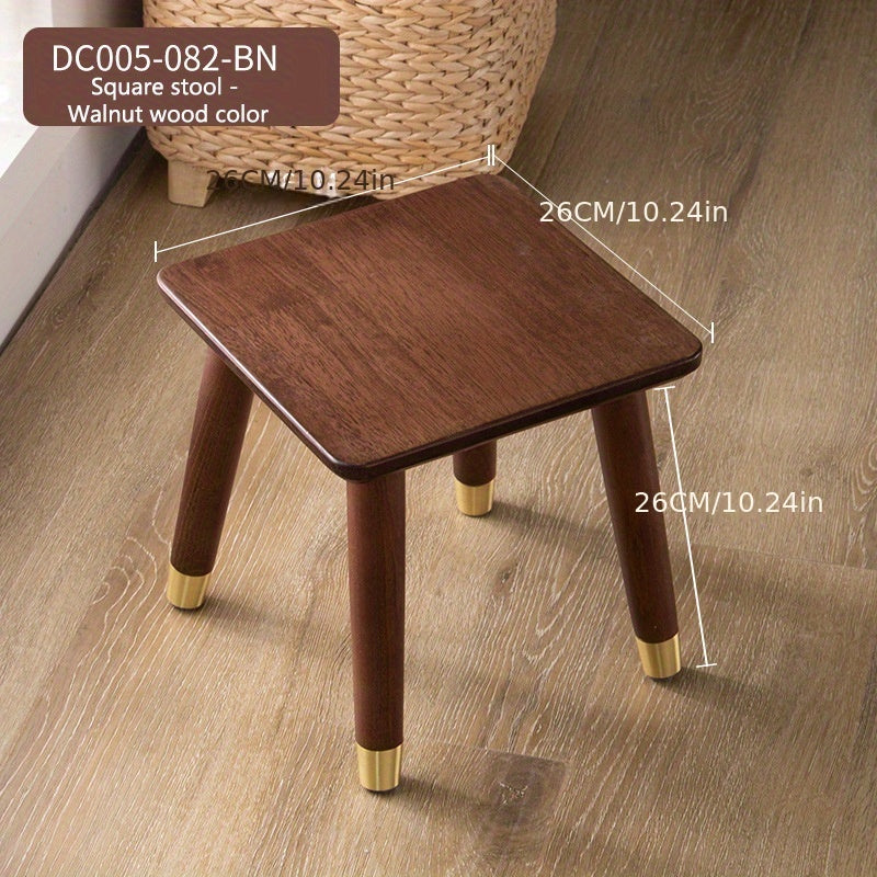 Walnut Oak Small Stool for Elegant Home Decor