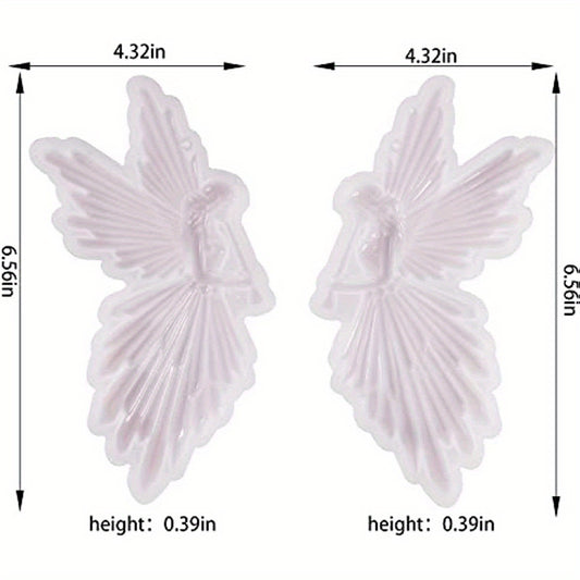 2PCS Set Angel Jewelry Pendant Mold Resin Casting Molds DIY Craft Cake Topper