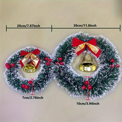 Christmas Wreath Dark Green & Red Berries 20" Wall Decoration