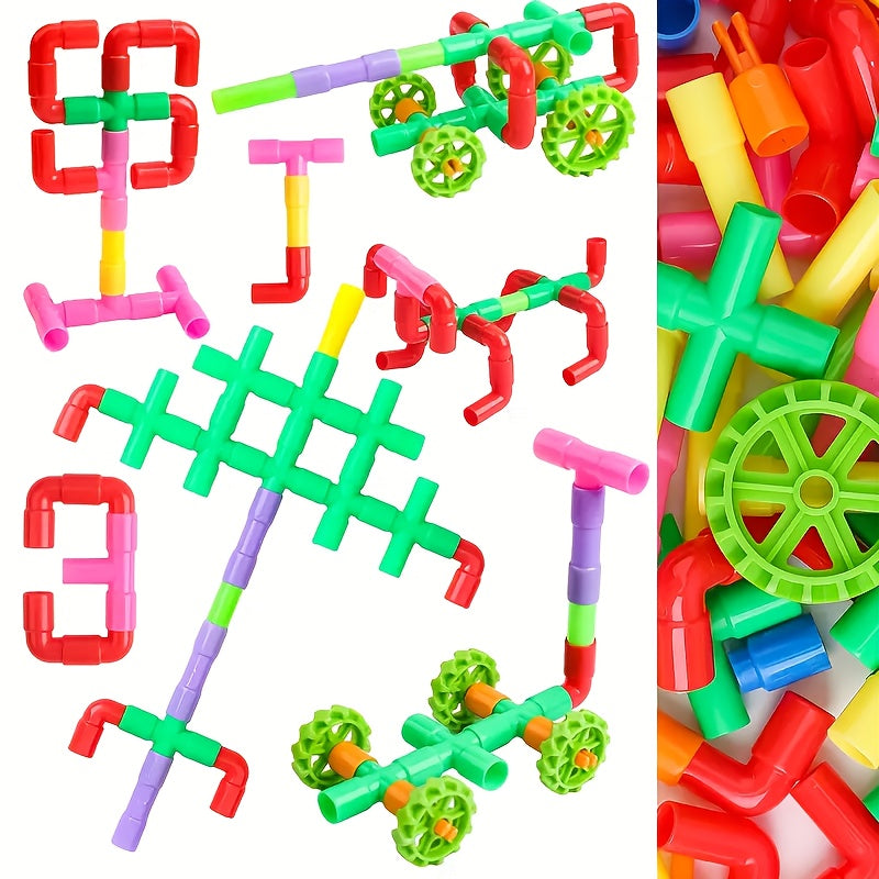 260pcs Water Pipe Building Block Puzzle Toy Set