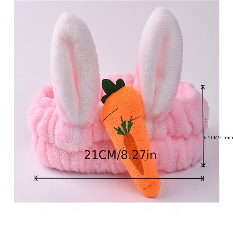 Carrot Rabbit Ear Headband Elastic Turban Hair Accessories