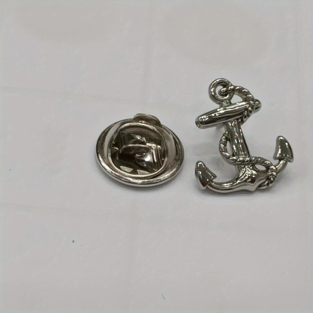 3pcs Boat Anchor Brooch Suit Shirt Woolen Coat Diy Creative Brooch