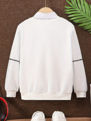 FACE THE FUTURE Boys Sweatshirt Long Sleeve Crew Neck Tops