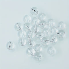 25 Glass Round Beads 0.31" for DIY Jewelry Making
