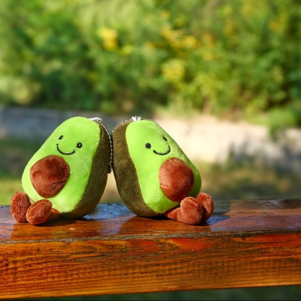Avocado Pendant Keychain Plush Toy Mini Doll Trinket Jewelry