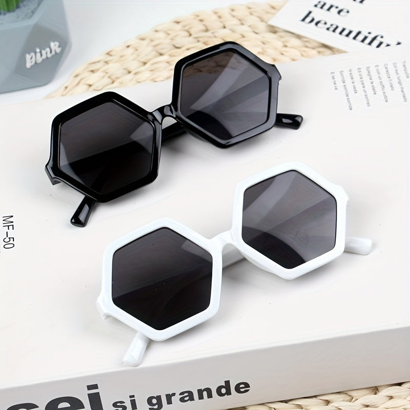 Kids Hexagonal Sunglasses UV Protection Boys Girls Baby Glasses 2-8 Years