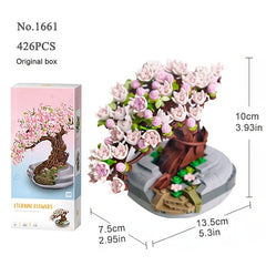 DIY 3D Model Home Decoration Mini Bonsai Building Blocks Flower Succulent