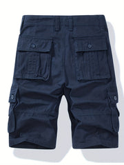 Men's Cotton Cargo Shorts Casual Beach Pants Breathable Multipockets
