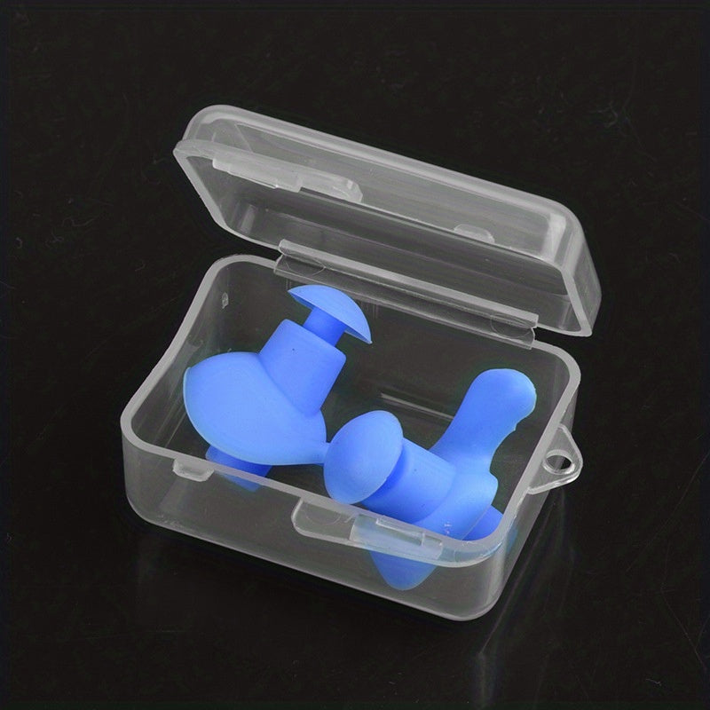 Waterproof Soft Earplugs 1 Pair Silicone Portable Ear Plugs