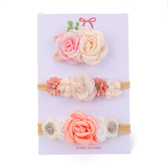 3pcs Flowers Headband Hairband Hair Accessories For Baby Girls