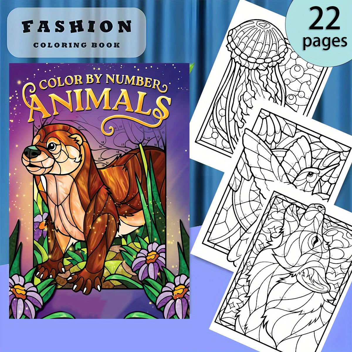 Animal Coloring Book Deluxe Edition with 22 Pages - Suitable for Adults