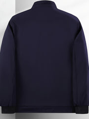 Men's Stand Collar Lightweight Windbreaker Full Zip Varsity Jackets