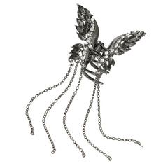 Golden Butterfly Hair Claw Clips with Tassel for Women Vintage