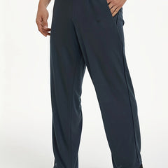 ZENGVEE Men's Stretch Pants Zip Pockets Breathable Trousers