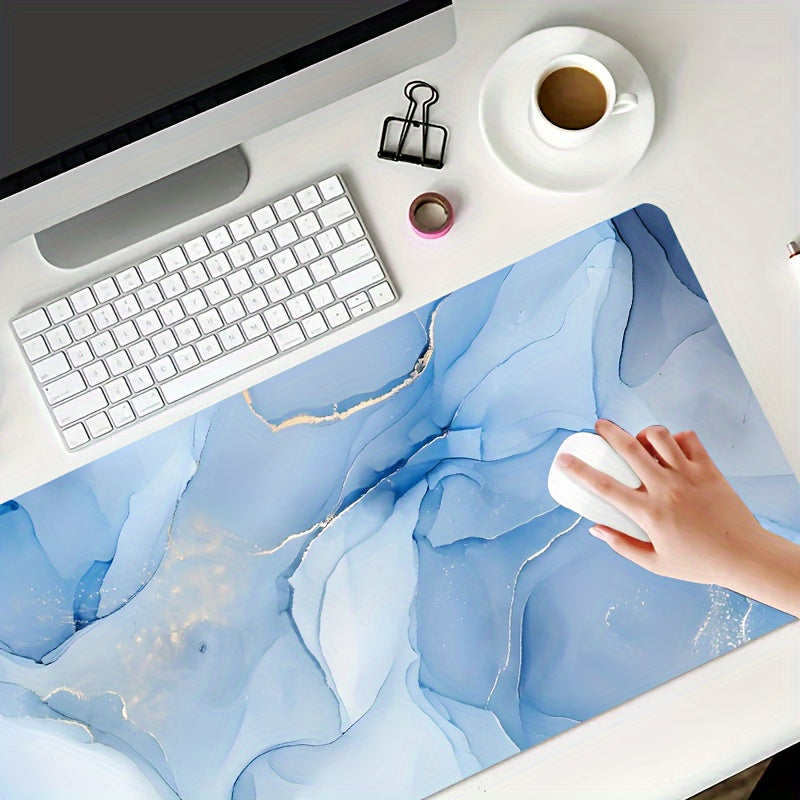 Golden Marble Texture Desk Mat Large Mouse Pad Set