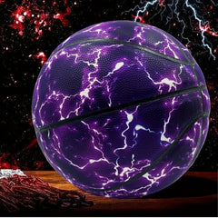 Lightning Purple Size 7 Basketball for Training and Entertainment Game