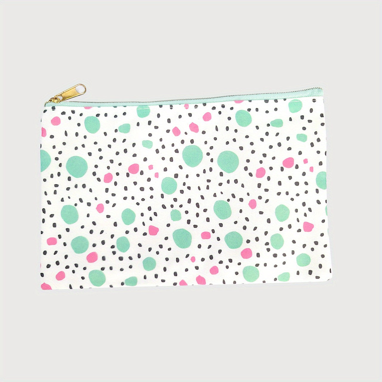 DIY Canvas Cosmetic Bag Zipper Makeup Pouch Travel Coin Purse