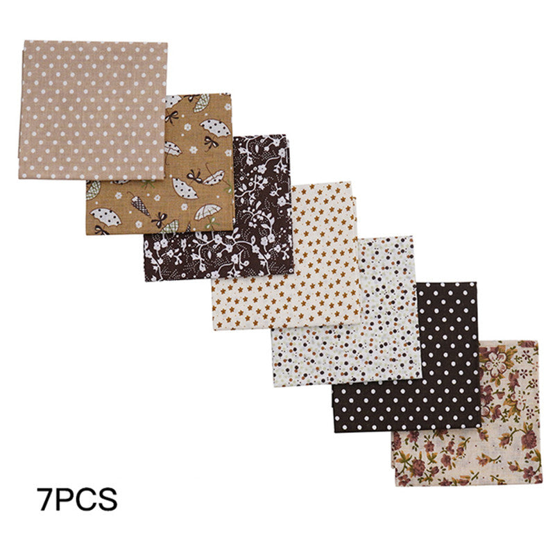 7pcs Cotton Craft Fabric Patchwork Bundle Squares DIY Sewing Scrapbooking