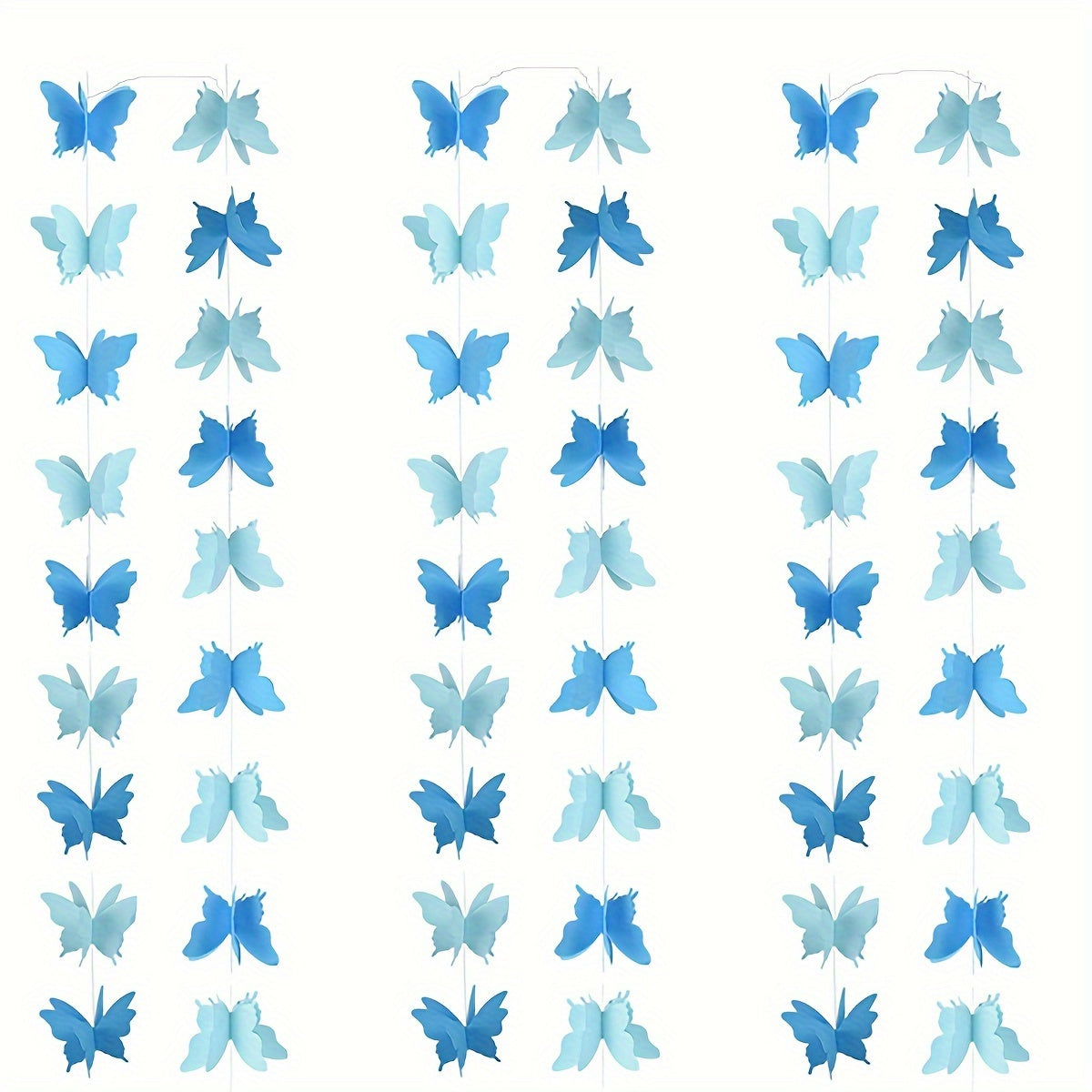 3pcs Large 3D Butterfly Pull Flower Wedding Birthday Party Decoration
