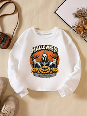Girls' Halloween Skeleton Witch Sweatshirt