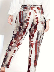  Tie Dye Elastic Waist Stretch Pants With Pockets
