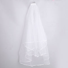 Vintage Ribbon Veil With Comb Wedding Hair Accessories