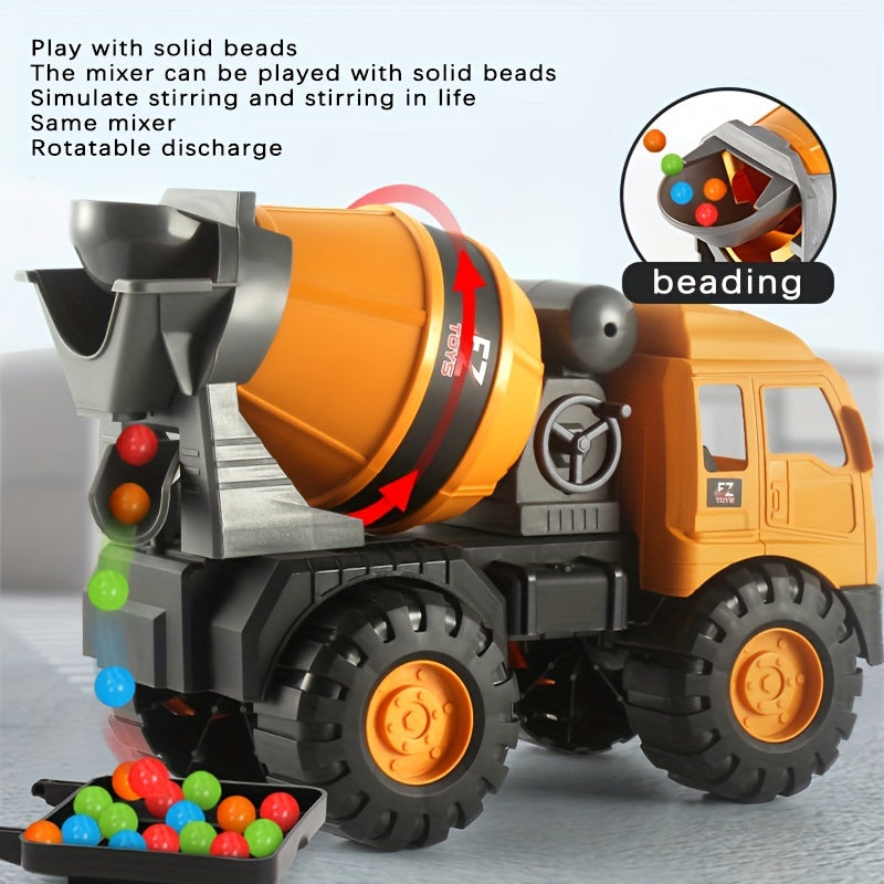 Large Mixing Truck Toy Excavator Bulldozer Crane Excavator