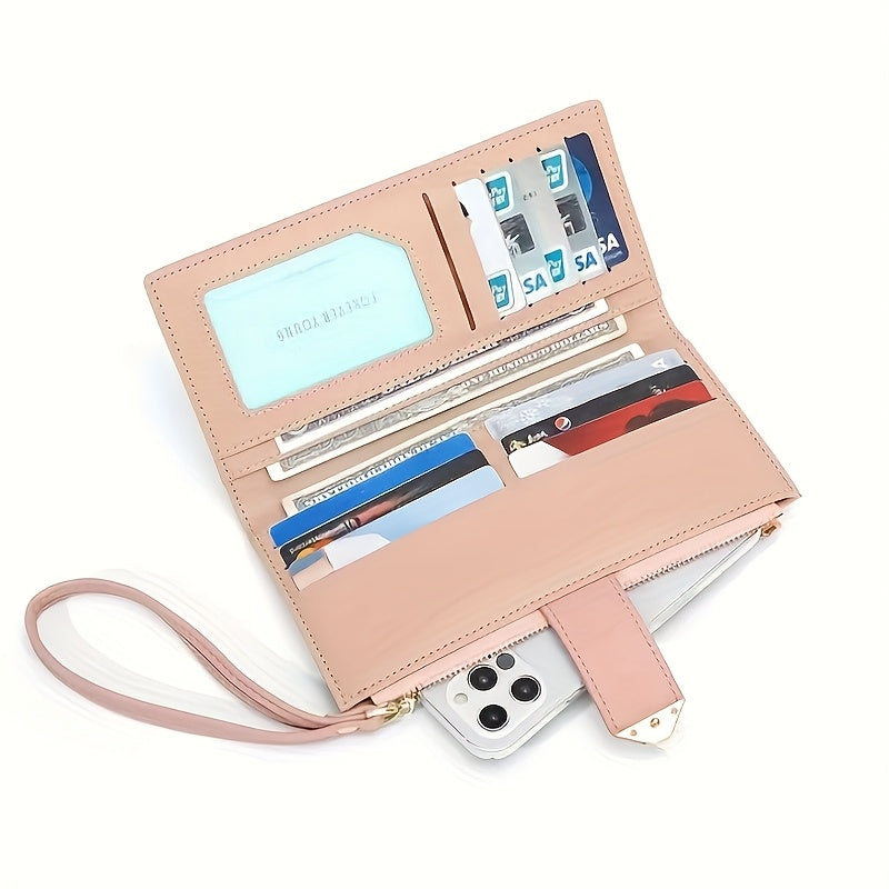 Personalized Women's Clutch Wallet with Snap Closure