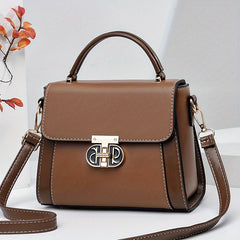 Top Handle Satchel Crossbody Bag PU Leather Handbag Purse
