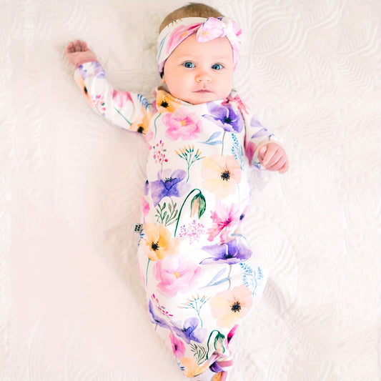 Newborn Photo Props Baby Wrap Set with Hairband